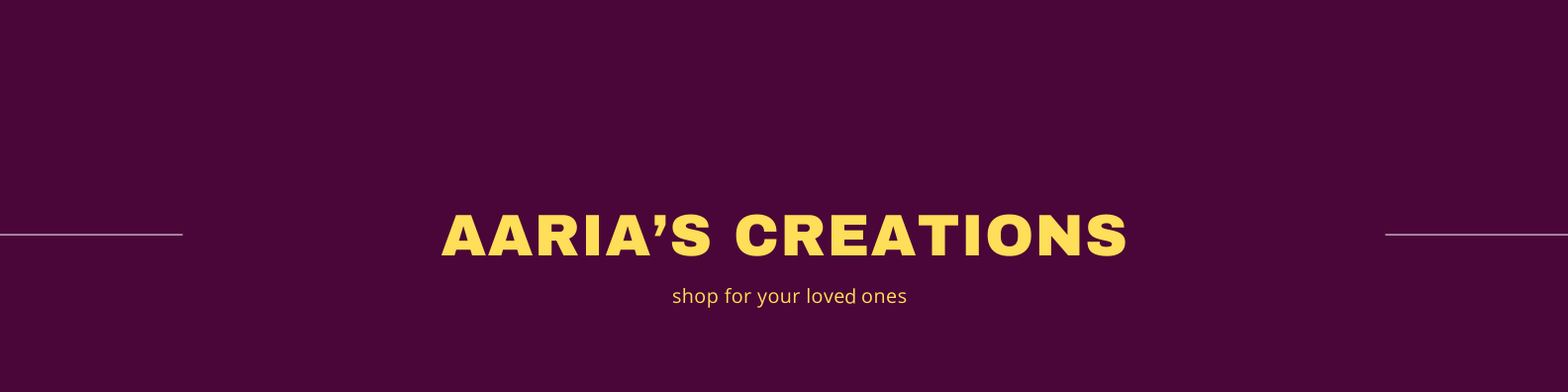 Aaria's Creations Banner